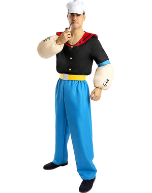 Popeye Kostyme til voksne - Plusstørrelse