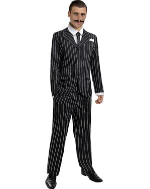 1920s gangsterski kostum v črni barvi, večja velikost