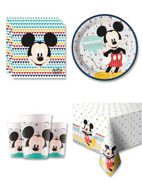 Decoración cumpleaños Mickey 16 personas - Mickey Awesome