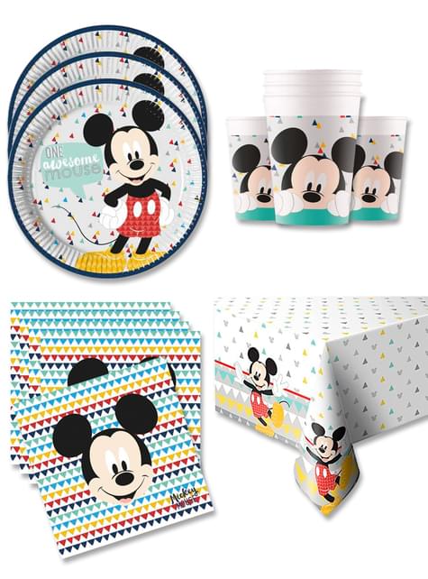 Decoración cumpleaños Mickey 8 personas - Mickey Awesome