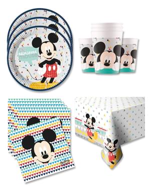 Decorazioni compleanno Topolino 8 persone - Mickey Awesome