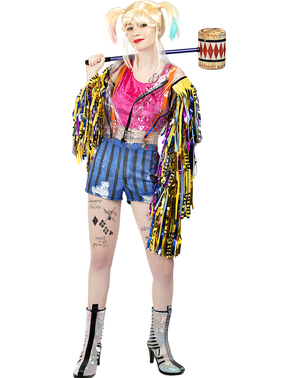Fato de Harley Quinn com franjas tamanho grande - Birds of Prey