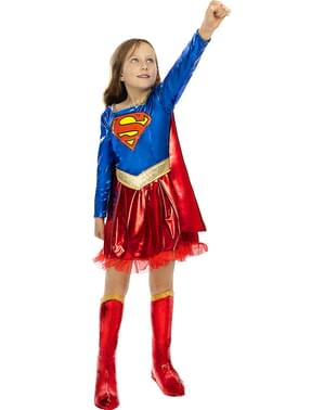 Deluxe Supergirl Kostyme til Jenter