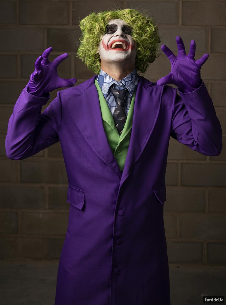 Costume Ufficiale Joker Il Cavaliere Oscuro Per Uomo - Completo Con Parrucca, Taglia M