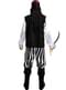 Déguisement pirate à rayures homme grande taille - Collection Blanc et Noir