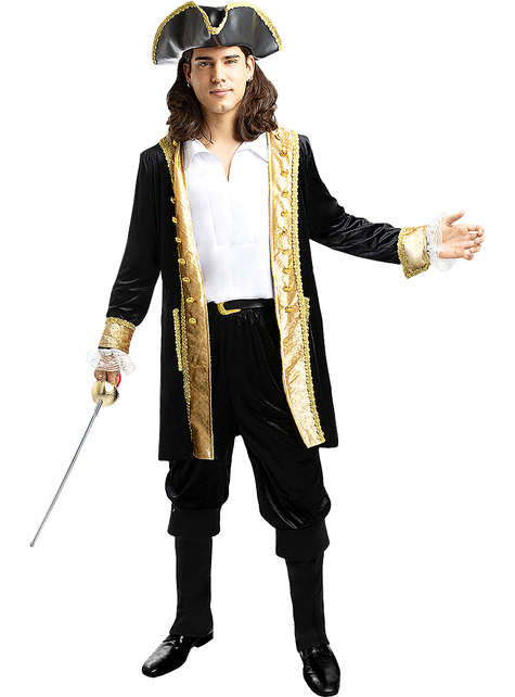 Disfraz de pirata deluxe para hombre talla grande - Colección colonial 