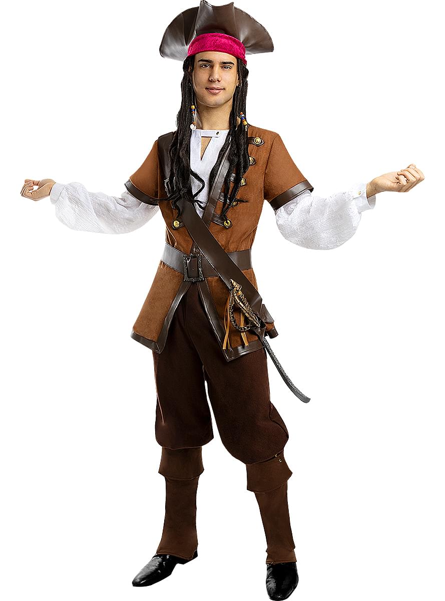 Piratski kostum za moške večja velikost -  Caribbean collection