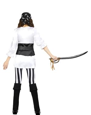 Costum de pirat cu dungi pentru femei - Colecție alb-negru