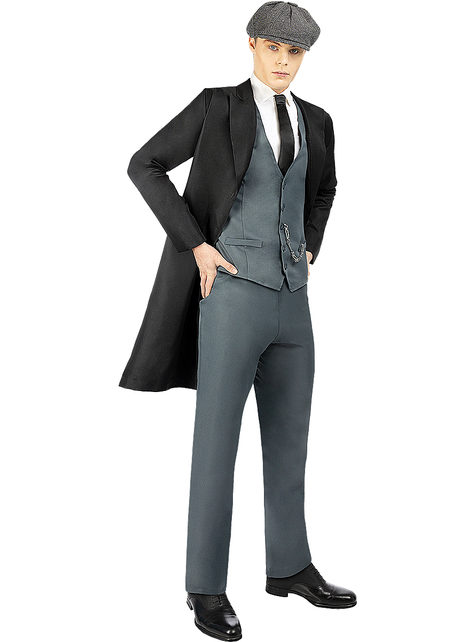 Men's Black Collar Viscose Lining Peaky Blinders Suit Peaky Blinders Outfit  Overcoat Hat - Etsy