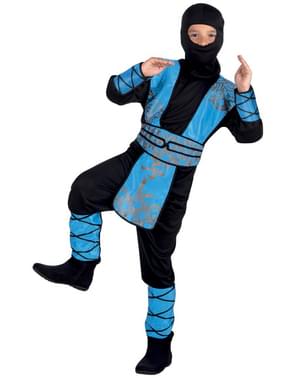 Fato de ninja azul para menino