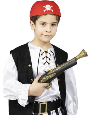 Бандана червоний череп для дітей