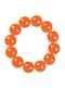 Pulsera naranja de perlas para mujer