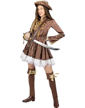 Kolonial Pirat Kostume til Kvinder - Plusstørrelse