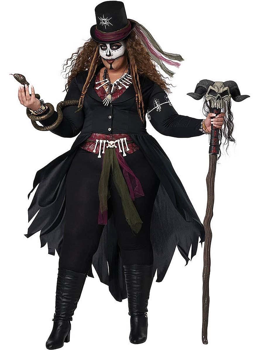 Voodoo Master-kostuum voor vrouwen in grote maat
