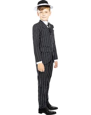 Costume da gangster nero anni 20 per bambini