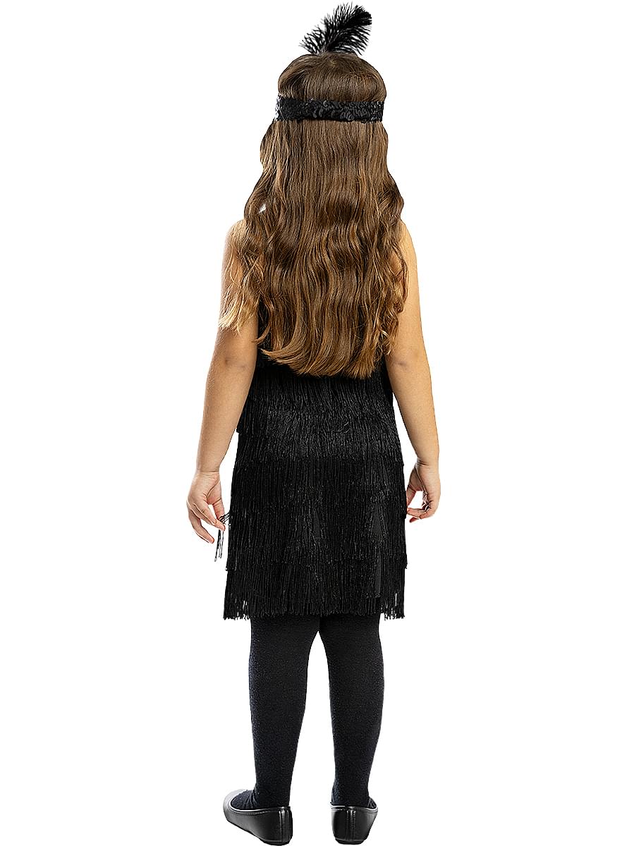 Costum negru Charleston pentru fete