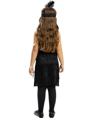 Czarny Strój Charleston (Flapper) dla dziewczynek