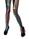 Collants jambes squelette multicolore femme