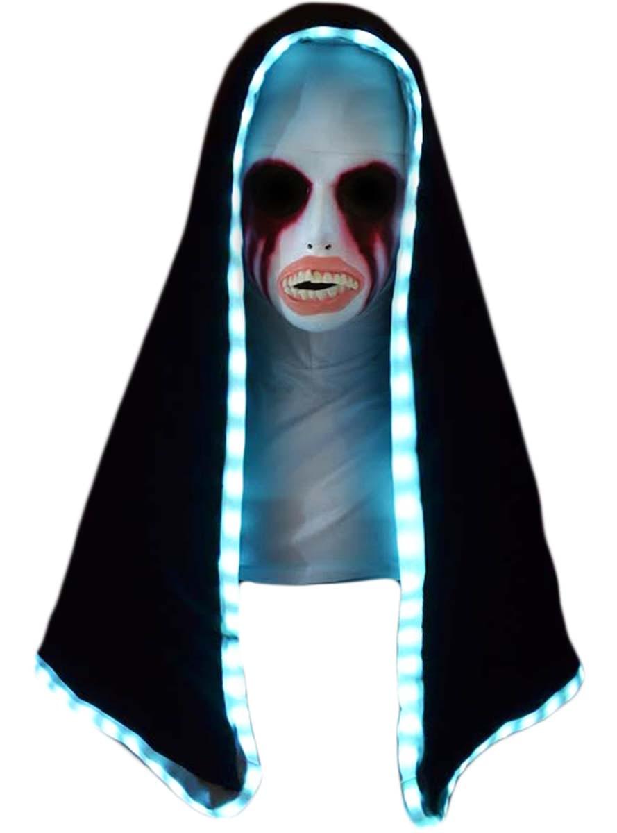 The Purge Nun Mask with Light Up Hood