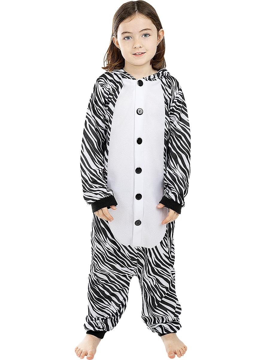 Kigurumi Zebra Maskeraddräkt för barn