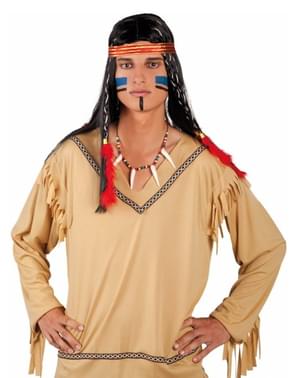 Halsband Indian med tänder för vuxen
