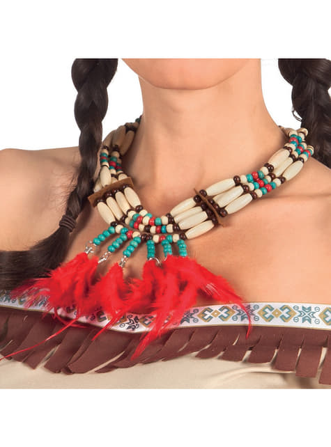 Collier indien plumes adultes