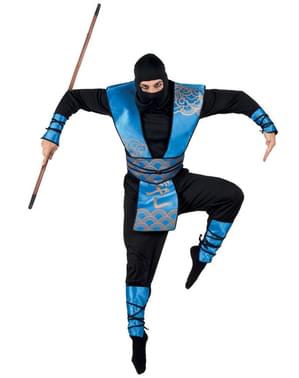 Blå Ninja Kostyme for Mann