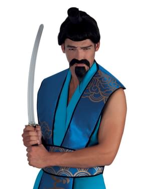 Bigode e pera de samurai para homem