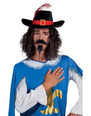 Bigote y perilla de mosquetero para hombre