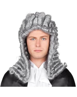 Man's Grey Judge Wig