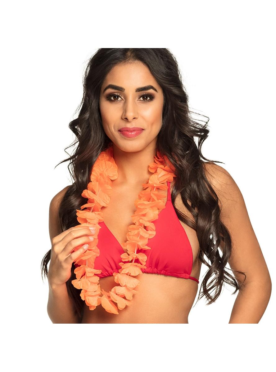 OranjeHawaiiaanse ketting voor volwassenen