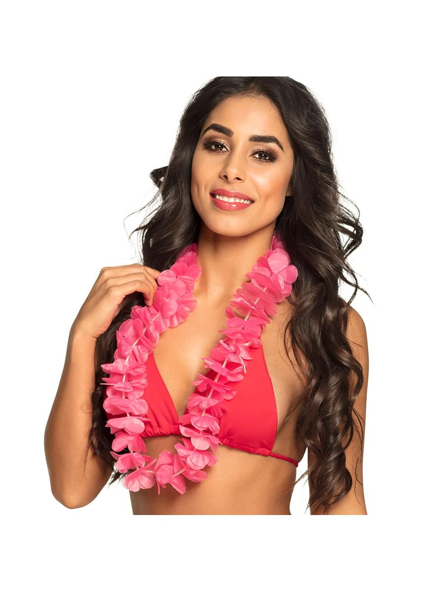 Hawaii Kette rosa für Erwachsene