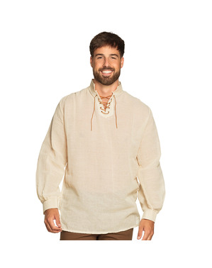 Мъжка бяла средновековна селска риза