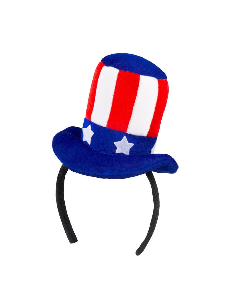 Mini chapéu de Tio Sam para mulher