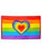 Regenbogen und Herz Fahne