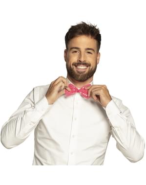 Pink sequin bow tie for adults