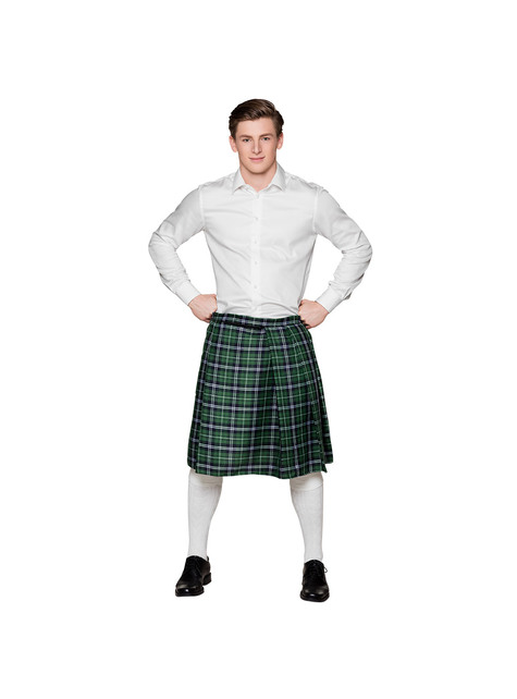 Green Scottish skirt for men