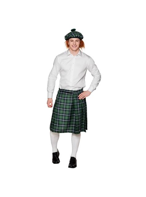 frynser Motherland Undtagelse Grøn Skotsk nederdel til mænd. Express levering | Funidelia