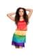 Multi-coloured fringe dress for women