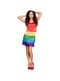 Vestido de flecos multicolor para mujer