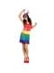 Vestido de flecos multicolor para mujer