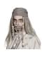 Peruca de pirata fantasma cinzenta para adulto