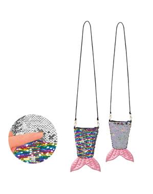 Borsa coda di sirena con pailettes multicolore per donna