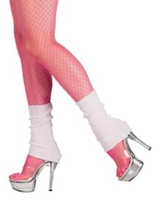 Polainas brancas curtas para mulher