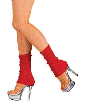 Women's Short Red Leg Warmers