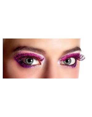 Woman's Metallic Pink Eyelashes