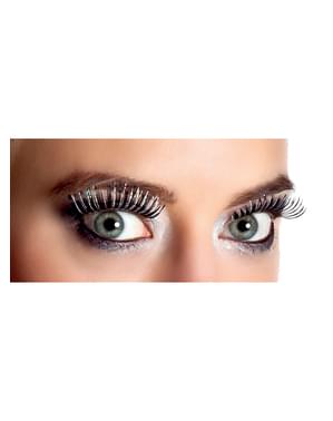 Schwarze Eiskönigin Wimpern für Damen