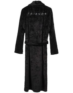 Friends Bademantel schwarz mit gesticktem Logo für Herren