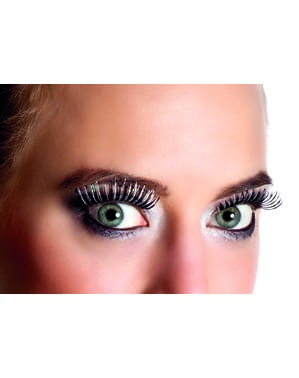 Schwarze Eiskönigin Wimpern für Damen