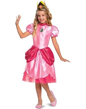 Princess Peach Costume for Girls - Super Mario Bros